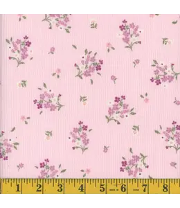 Mook Fabrics Yard of 2X1 Yummy Rib PTD-Floral Fabric 134917