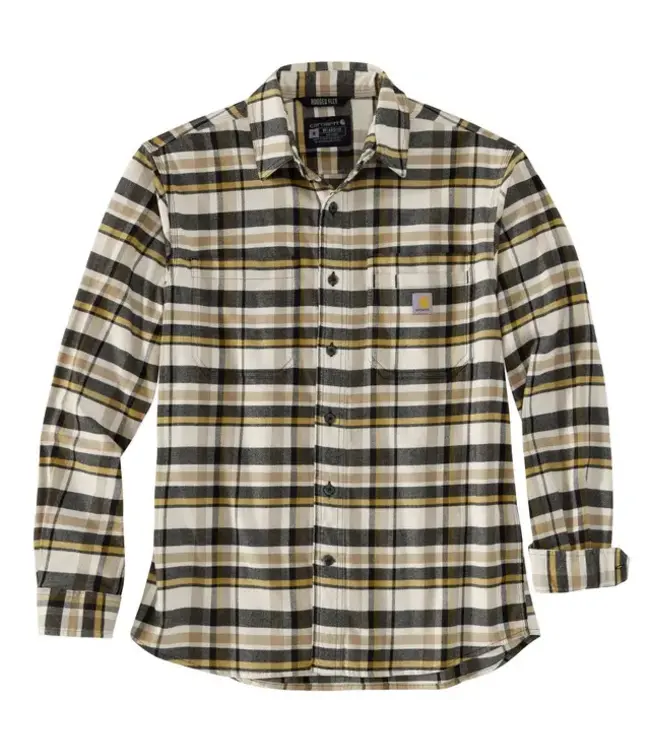 Carhartt Men's Rugged Flex Loose Fit Midweight Flannel Long-Sleeve Plaid Shirt 106352