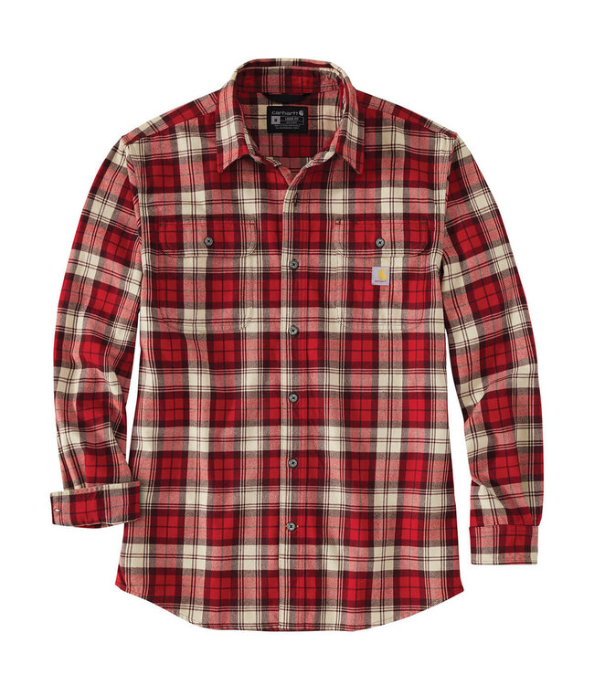 Men s Loose Fit Heavyweight Flannel Long Sleeve Plaid Shirt 106356