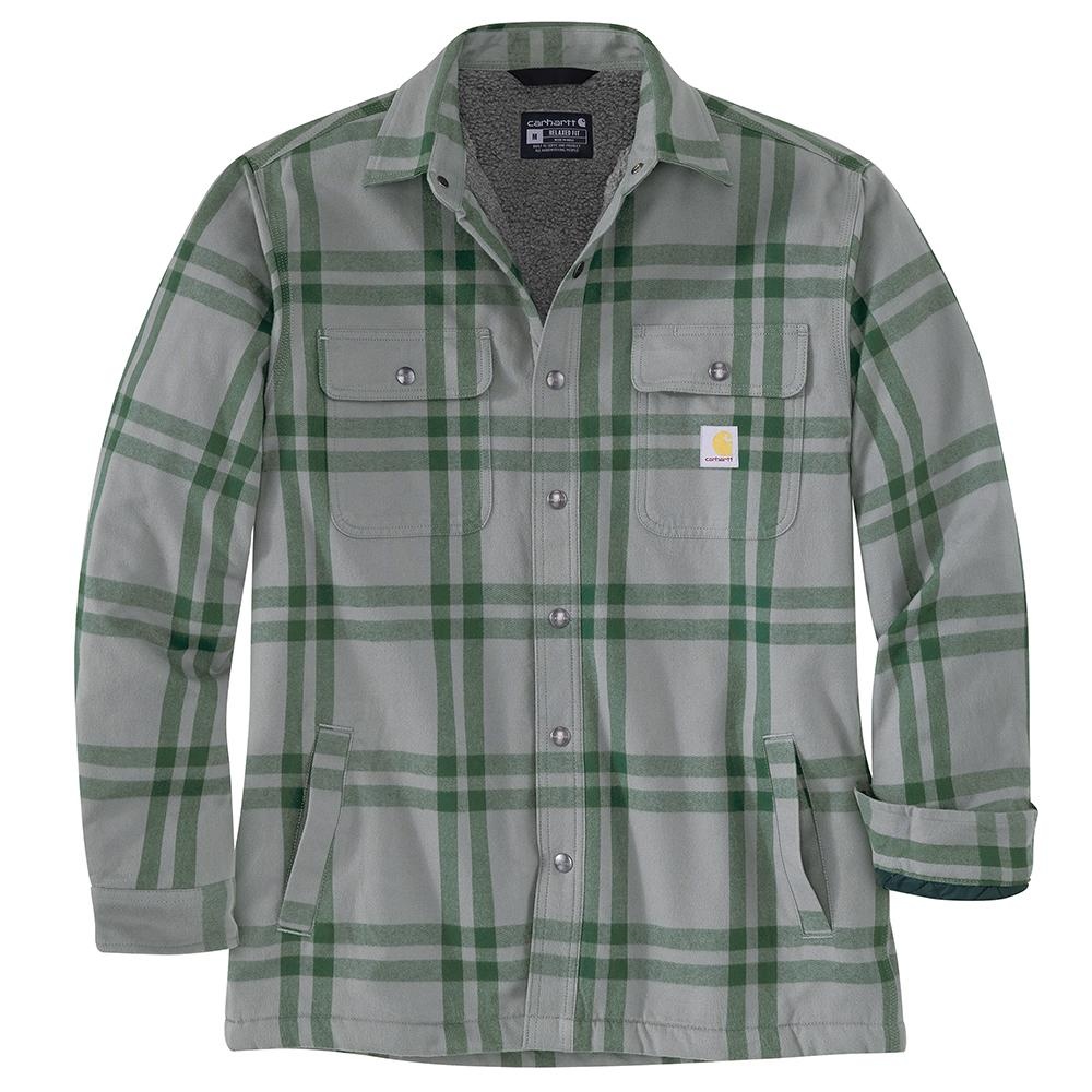 Carhartt Men's Relaxed Fit Flannel Sherpa-Lined Shirt Jac