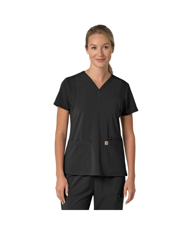Carhartt Women's Cross-flex Flex Panel V-Neck Scrub Top C13210