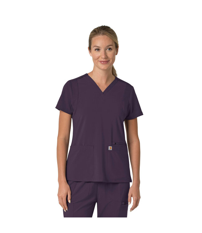 Carhartt Women's Cross-flex Flex Panel V-Neck Scrub Top C13210