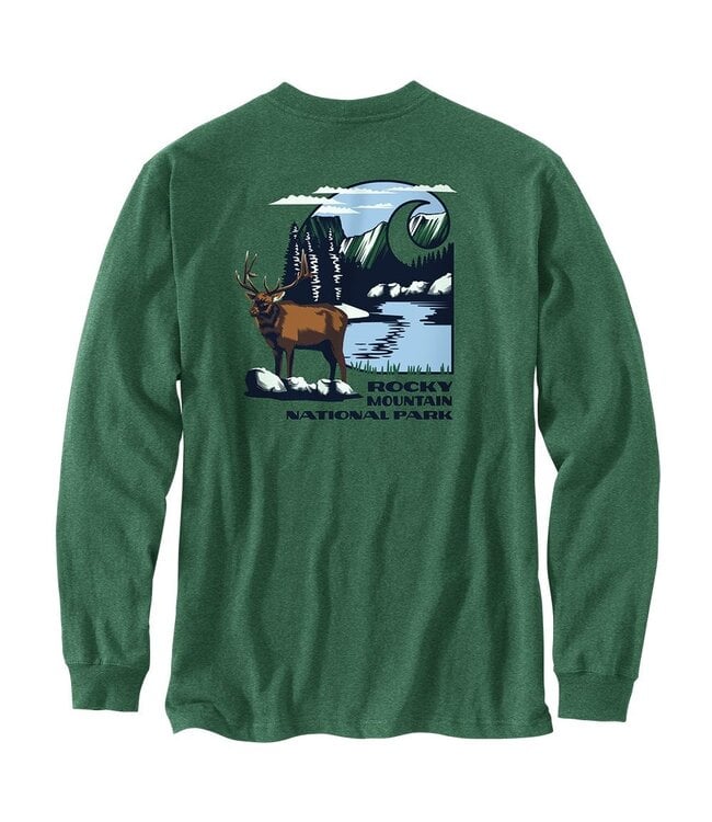 Carhartt Men's Loose Fit Heavyweight Long-Sleeve Rocky Mountain National Park Graphic T-Shirt 106885