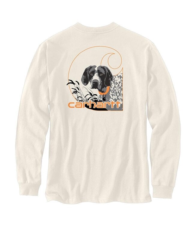 Carhartt Men's Loose Fit Heavyweight Long-Sleeve Pocket Dog Graphic T-Shirt 106922