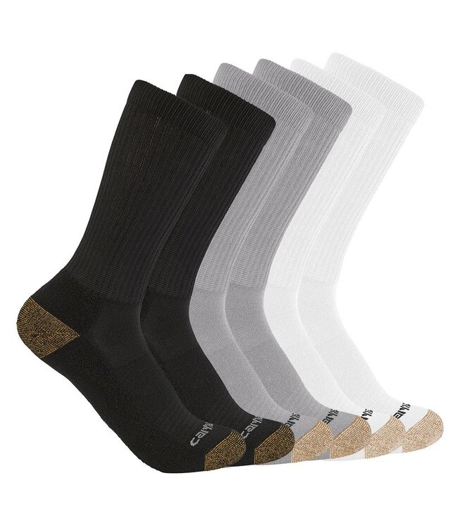 Carhartt Men's Midweight Crew Sock 6-Pack SC1136M