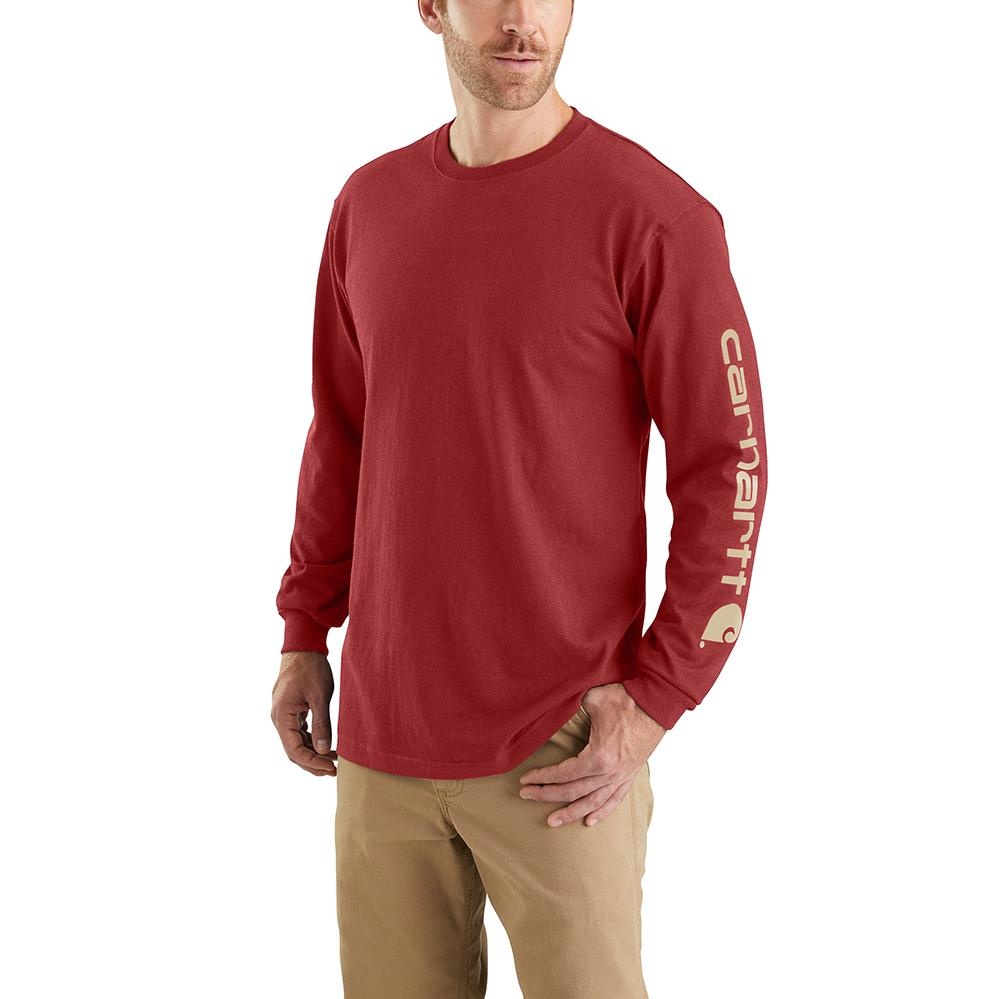 Carhartt Men's Long-Sleeve Logo Sleeve Graphic T-Shirt