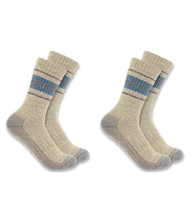 Carhartt Women's Heavyweight Synthetic-Wool Blend Crew Sock 2-Pack SC8212W
