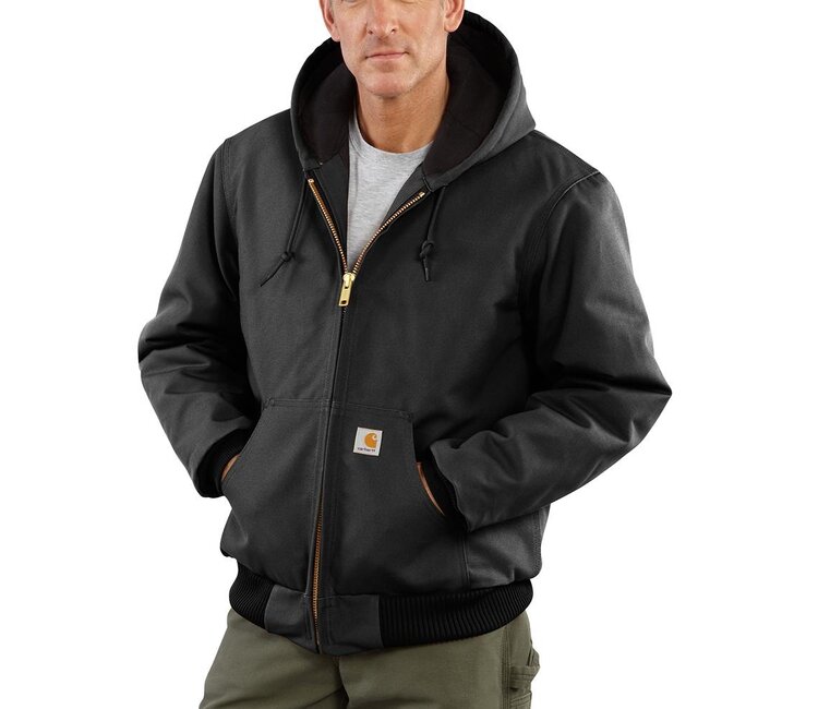 Carhartt duck active jagat ブラック Carhartt Men's Loose Fit Firm Duck Insulated Flannel-Lined Active