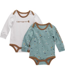 Carhartt Boy's Infant Long-Sleeve Bodysuit 2pc Set CG8932