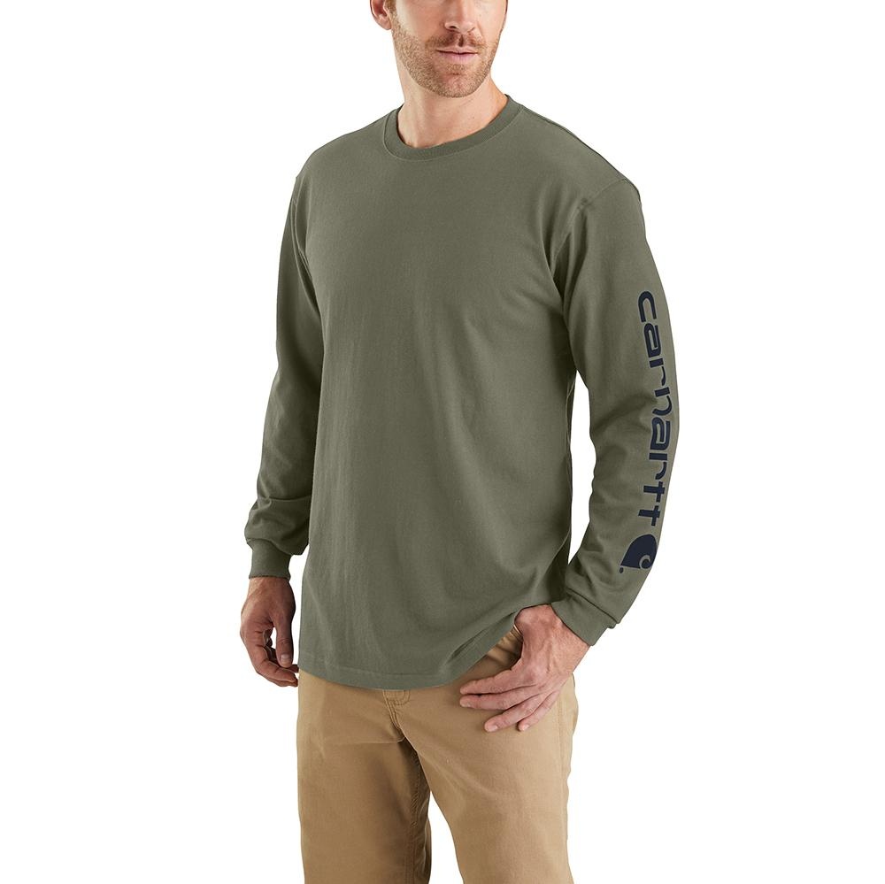Carhartt Men's Long-Sleeve Logo Sleeve Graphic T-Shirt