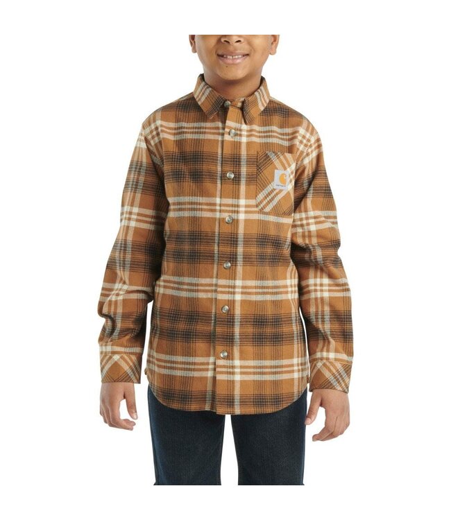 Carhartt Boy's Long-Sleeve Flannel Button-Front Shirt CE8204