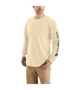 Carhartt Men's Loose Fit Heavyweight Long-Sleeve Logo Sleeve Graphic T-Shirt K231