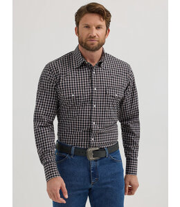 Wrangler Men's Wrinkle Resist Long-Sleeve Western Snap Plaid Shirt 112355370