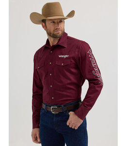 Wrangler Men's Logo Long-Sleeve Western Shirt 112355405