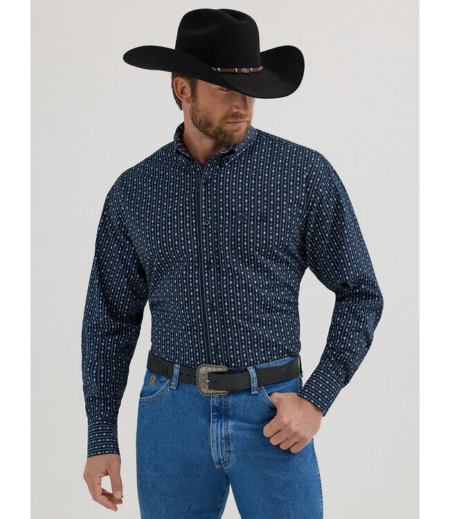 Wrangler Men's George Strait Long-Sleeve Button Down One Pocket Shirt 112356594