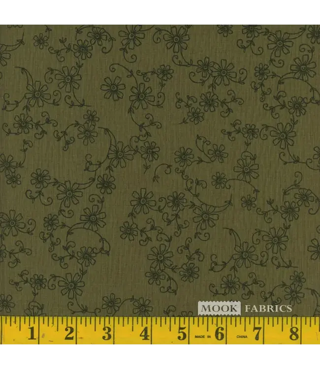 Mook Fabrics Yard of Dante PRT-Thyme Fabric 119348