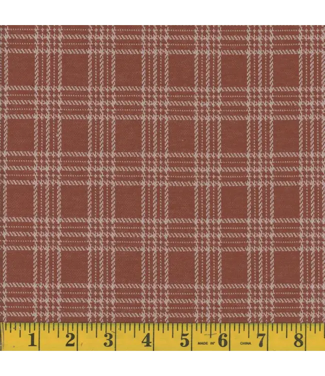 Mook Fabrics Yard of Double Knit Jacquard EK-Rust Fabric 135330