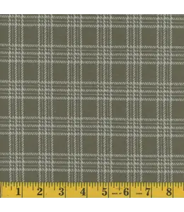 Mook Fabrics Yard of Double Knit Jacquard EK-Olive Vintage Fabric 135328
