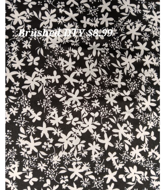 Mook Fabrics Yard of DTY Brushed EK, Black Fabric 135516