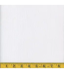 Mook Fabrics Yard of 2X2 Rib Knit EK, Solid White Fabric 135477