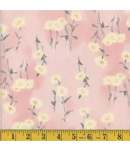 Mook Fabrics Yard of Swaddle Mini Gauze- Pink Fabric 136367