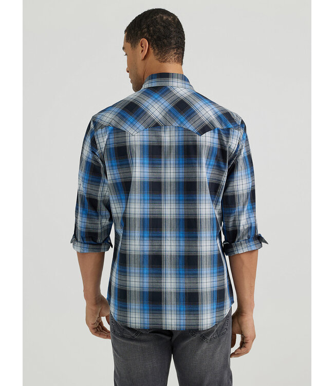 Wrangler Men's Retro Long-Sleeve Sawtooth Snap Pocket Western Shirt 112355385