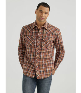 Wrangler Men's Retro Long-Sleeve Sawtooth Snap Pocket Western Shirt 112355373