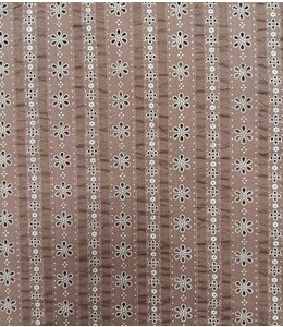 Yard of Mauve Eyelet Poly Cotton Fabric