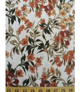 Yard of Summer Floral Spray Classic Rib Knit Fabric