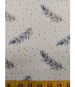 Yard of Holiday Spruce Wide Rib Knit Fabric FT202409194