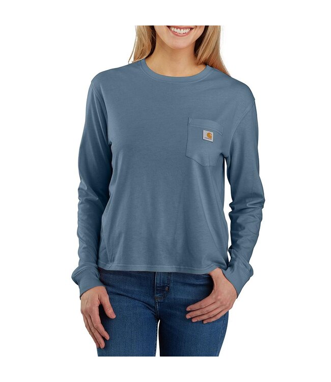 Carhartt Women's Loose Fit Lightweight Long-Sleeve Crewneck Pocket T-Shirt 106121
