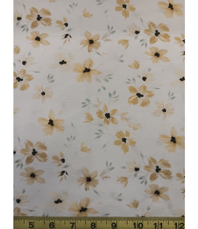 Yard of Yellow Flowers Fabric CA19750