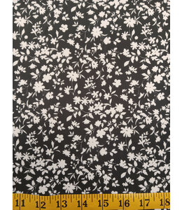 Dandelion Fabrics & Gifts Yard of Mila Floral Black Jasper Rib Knit Fabric