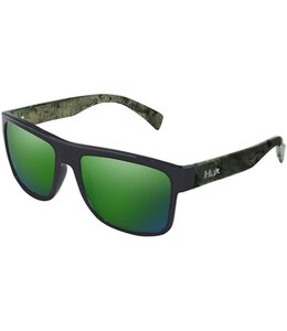 HUK Men's Clinch Matte Black/Southern Tier Subphantis/Smoke/Green Mirror Sunglasses E0000243-301