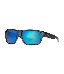 HUK Men's Spar Matte Black/Smoke/Blue Mirror Sunglasses E0000245-002