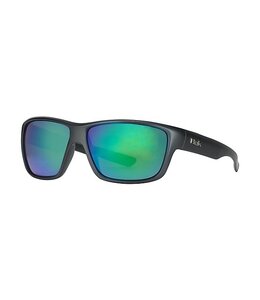 HUK Men's Spar Matte Black/Smoke/Green Mirror Sunglasses E0000245-004
