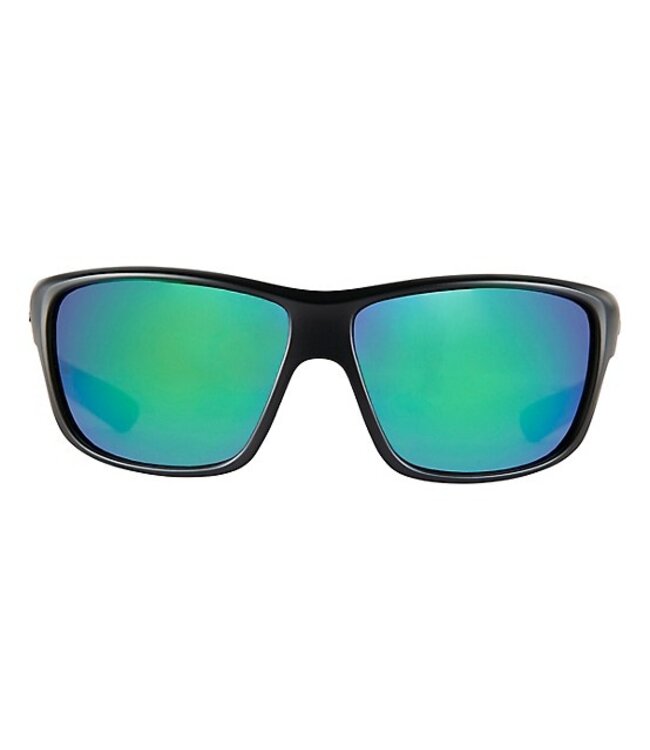 HUK Men's Spar Matte Black/Smoke/Green Mirror Sunglasses E0000245-004