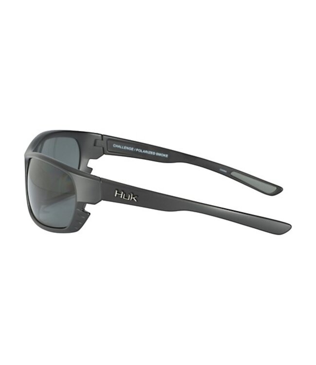 HUK Men's Challenge Matte Black/Gray Lens Sunglasses E0000246-001