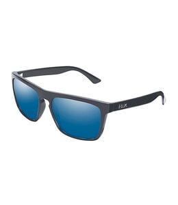 HUK Men's Siwash Matte Black/Smoke/Blue Mirror Sunglasses E0000241-401