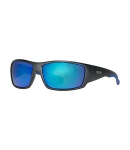 HUK Men's Spearpoint Matte Black/Smoke/Blue Mirror Sunglasses E0000244-002