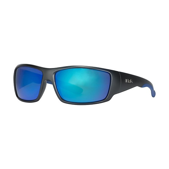 Huk Men's Spearpoint Matte Black/Smoke/Blue Mirror Sunglasses ...