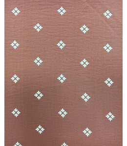 Yard of Poly Dream Crepe- Rose Fabric  042514