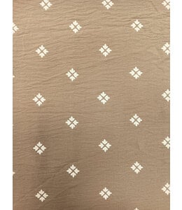 Yard of Poly Dream Crepe- Khaki Fabric  042514