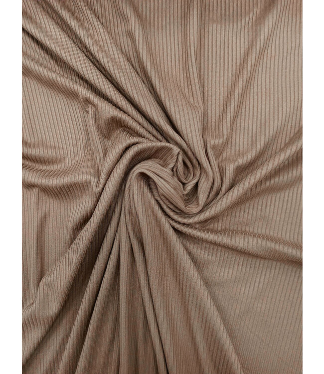Yard of Rib Knit Solid- Kelsey Coffee Fabric FA14265