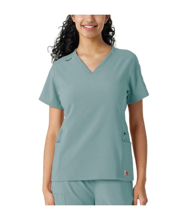 Carhartt Women's Force Cross-Flex Women's Knit Panel Scrub Top C13310
