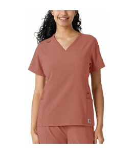 Carhartt Women's Force Cross-Flex Women's Knit Panel Scrub Top C13310
