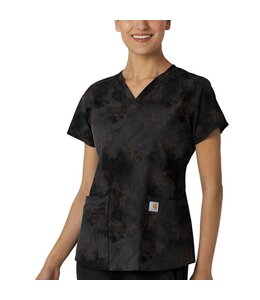 Carhartt Women's Cross-Flex V-Neck Print Scrub Top C13414