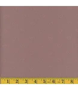 Mook Fabrics Yard of Jacquard Knit Swiss Hearts, Rose Fabric 137190