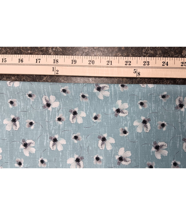 Yard of Pick Stripe, Aqua Fabric 042512
