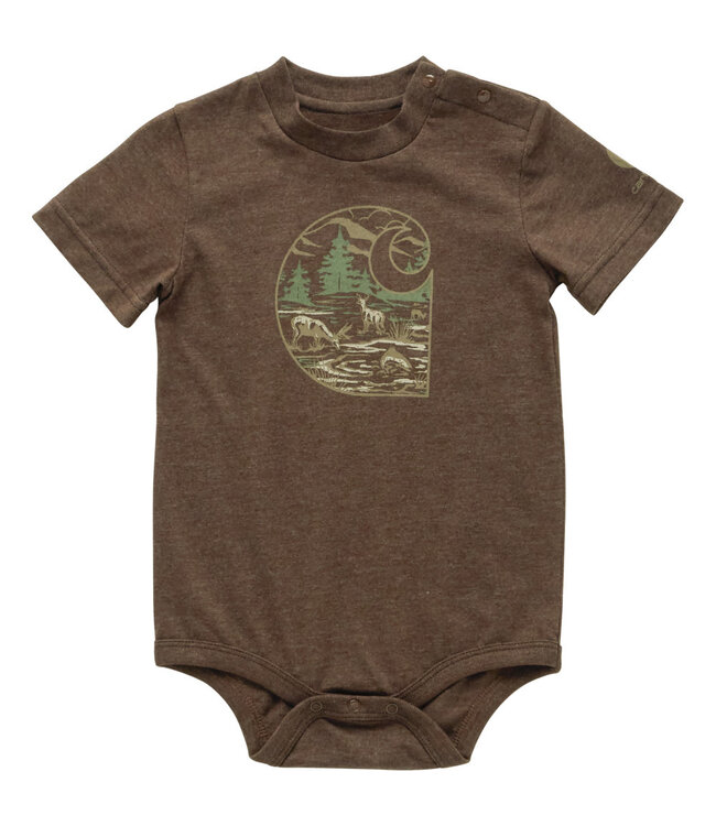 Carhartt Boy's Infant Short-Sleeve Deer Bodysuit CA6636